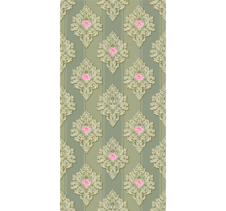 Rose Floral Accents ornamental flower wallpaper - TenStickers