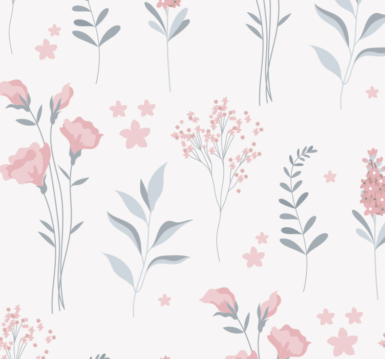 Floral Garden Style flower wallpaper - TenStickers