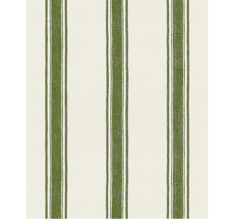 Geometric wallpaper vertical lines in moss green - TenStickers