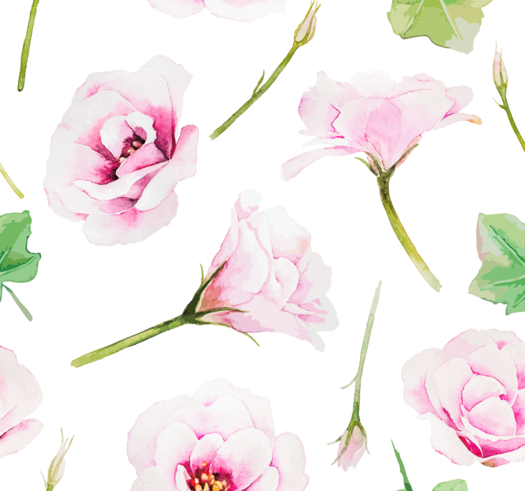 Nature Wallpaper romantic pink flowers - TenStickers