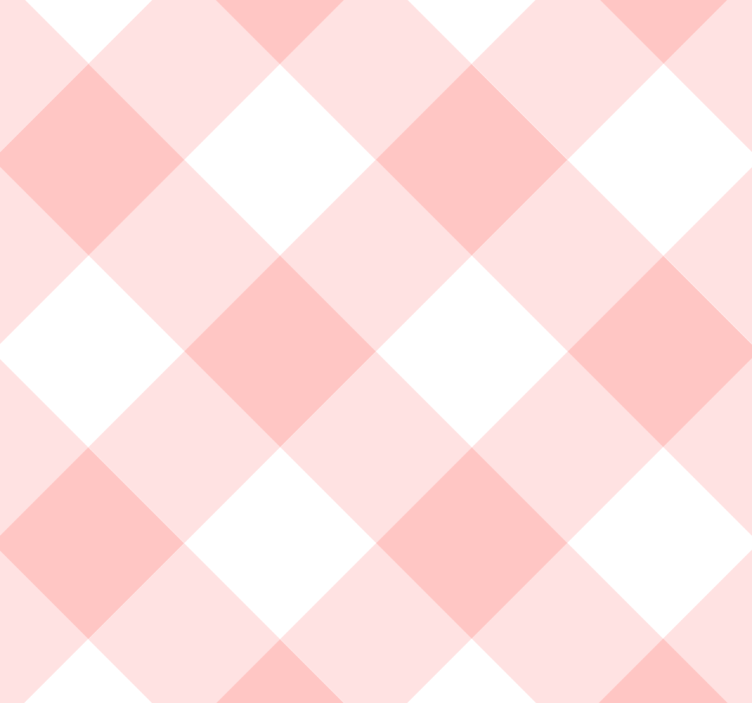 Pink Gingham Pattern square wallpaper - TenStickers
