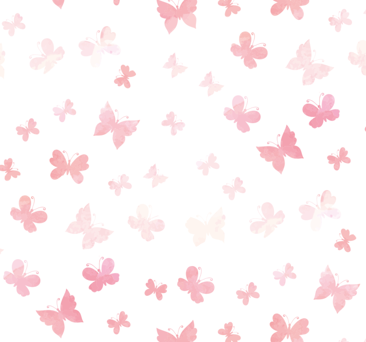 Pink butterflies Butterfly Wallpaper - TenStickers