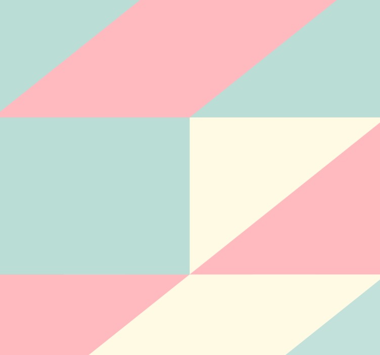 Abstract Soft-Colored Triangles geometric wallpaper - TenStickers