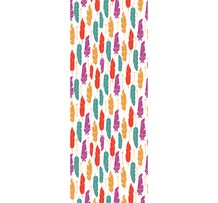 Feather Motif Design leaf wallpaper - TenStickers