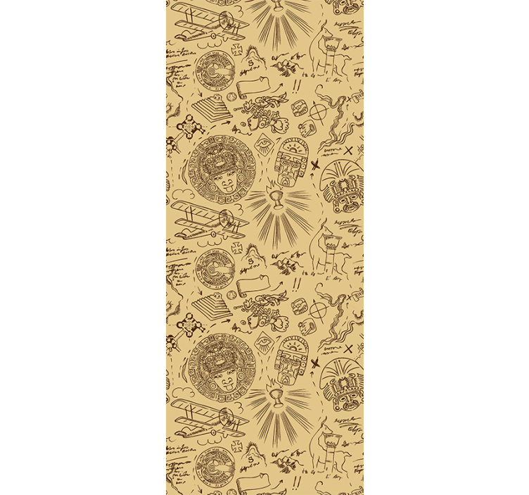 Classic Adventure Illustrations vintage wallpaper - TenStickers