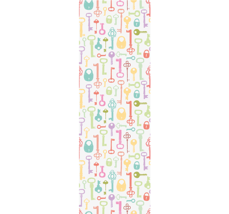 Key Pattern Motif teenage bedroom wallpaper - TenStickers