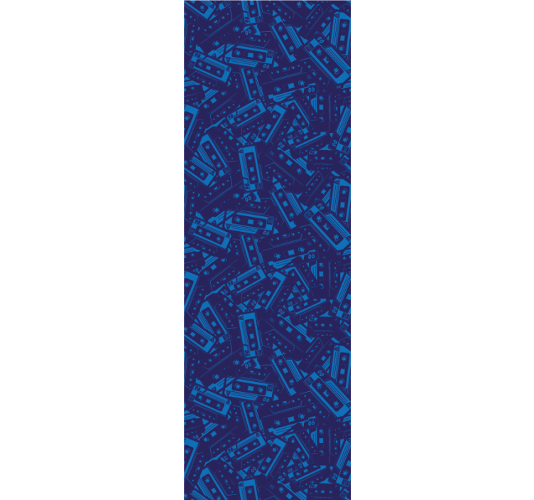 Alphanumeric Pattern blue wallpaper - TenStickers