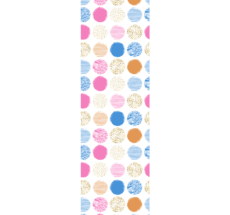 Patterned Circle Array polka dot wallpaper - TenStickers