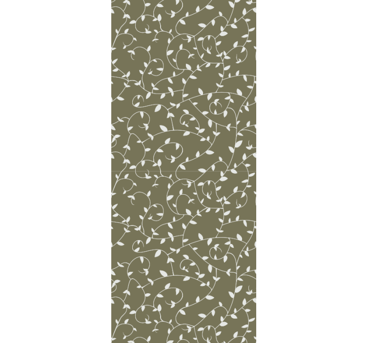 Botanical Swirls ornamental wallpaper - TenStickers