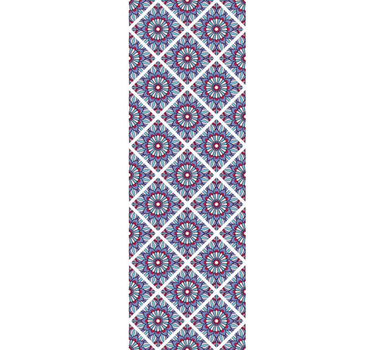 Geometric Floral Elegance ornamental flower wallpaper - TenStickers