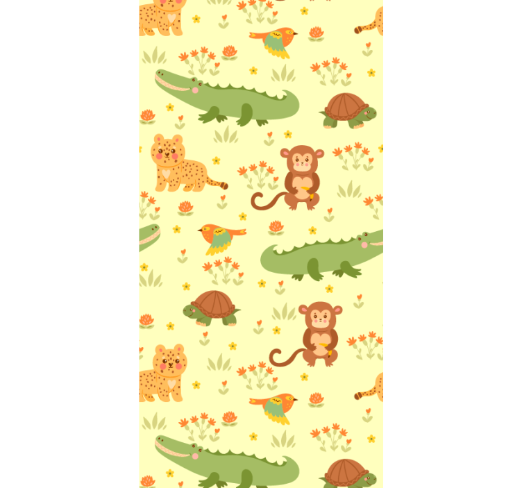 Jungle Fauna Motif animal wallpaper - TenStickers