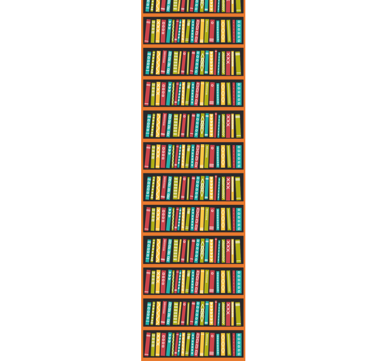 Library Bookshelf alphabet wallpaper - TenStickers