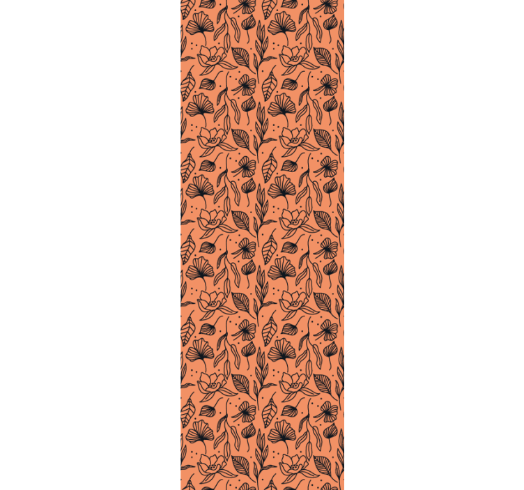 Floral Patterned Interior flower wallpaper - TenStickers