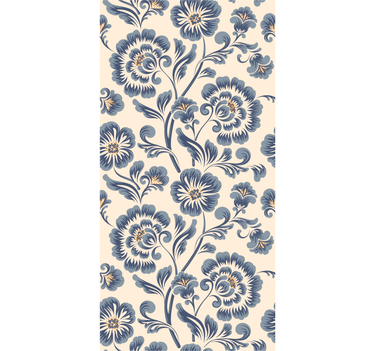 Ornate Floral Elegance ornamental flower wallpaper - TenStickers