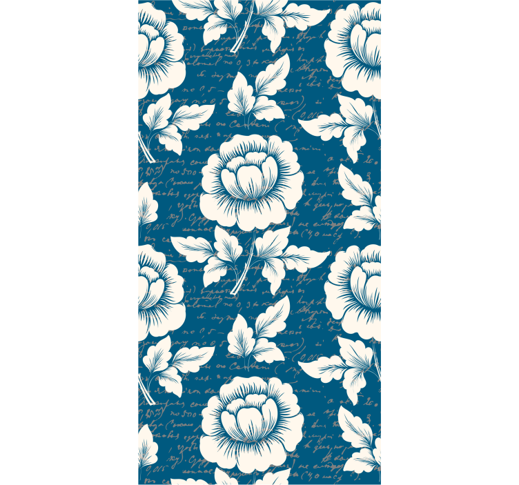 Elegant Floral Script ornamental flower wallpaper - TenStickers