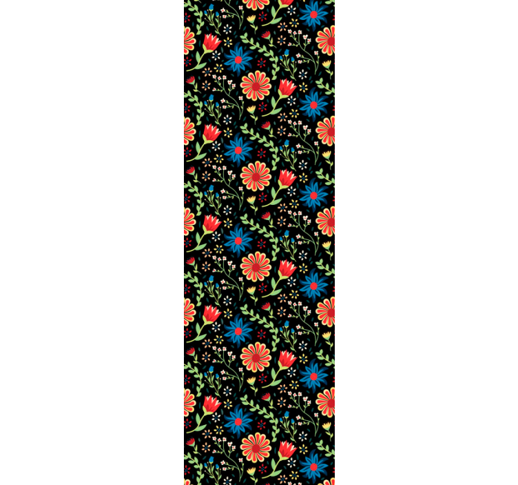 Floral Patterned Accent flower wallpaper - TenStickers