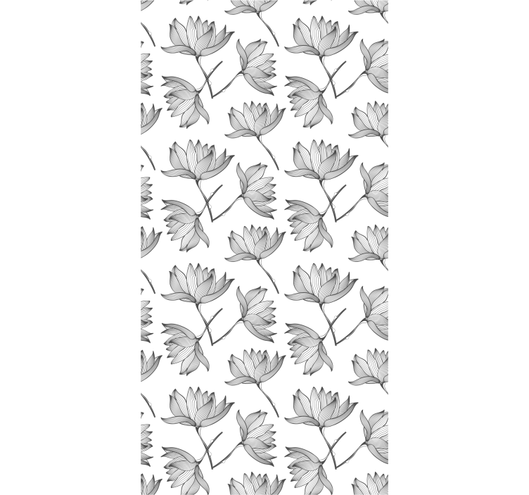 Botanical Sketches flower wallpaper - TenStickers
