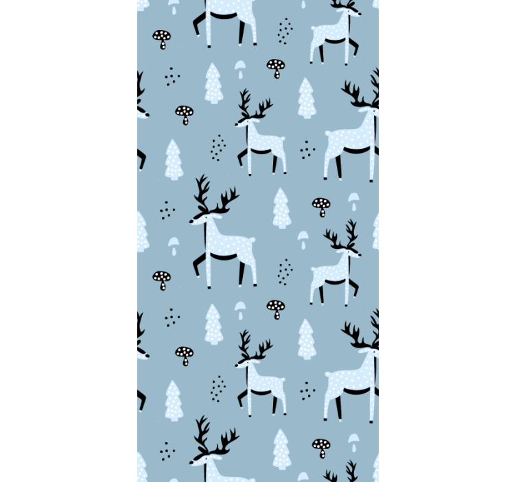 Reindeer Pattern Design animal wallpaper - TenStickers