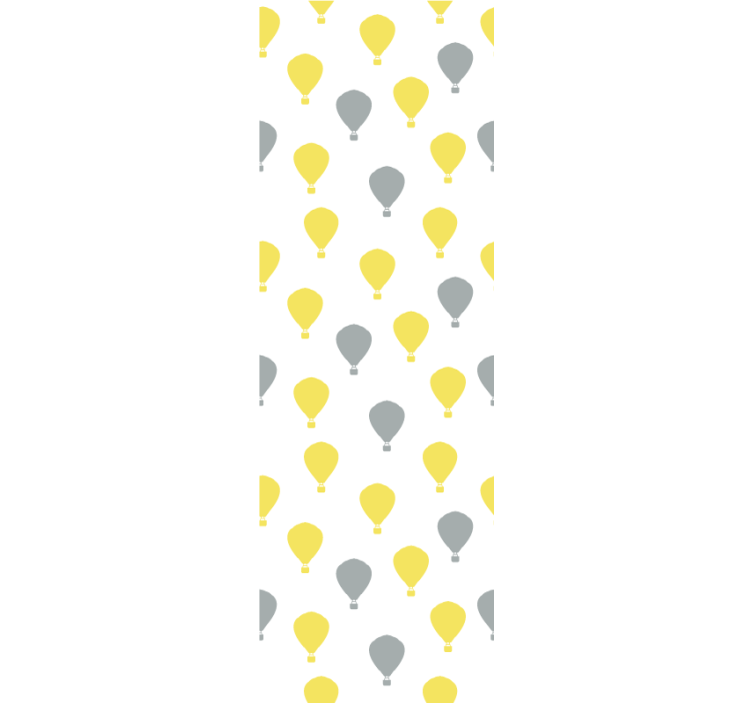 Hot Air Balloon Pattern Kids wallpaper - TenStickers