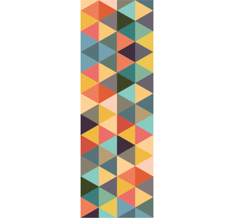 Colorful Triangles geometric wallpaper - TenStickers