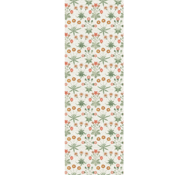 Floral Motif Repeat flower wallpaper - TenStickers