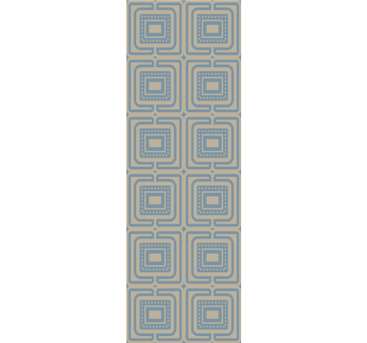 Retro Geometric Squares geometric wallpaper - TenStickers