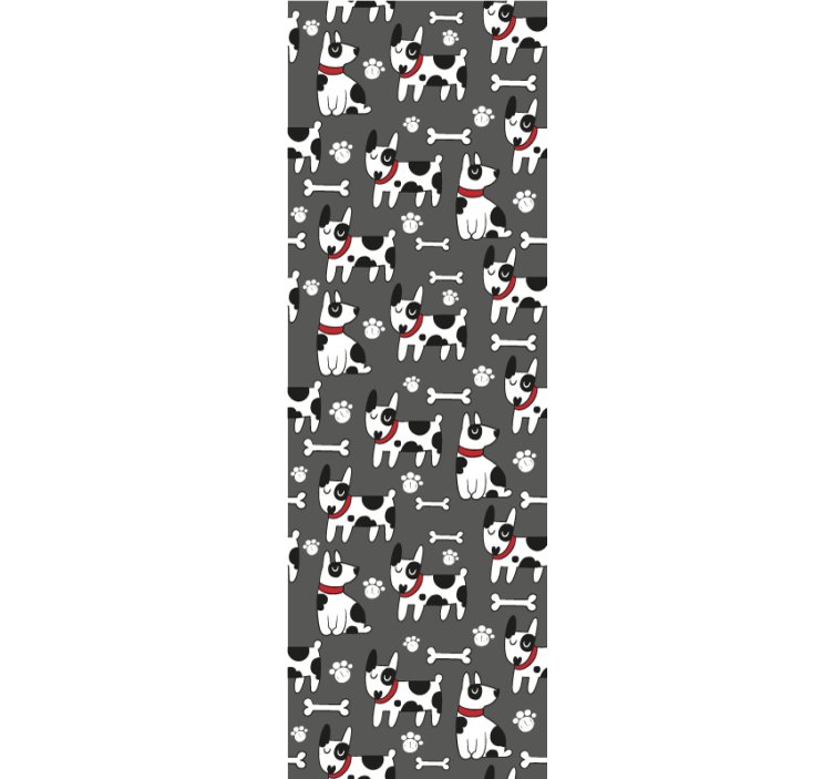 Playful Canine Illustration dogs wallpaper - TenStickers