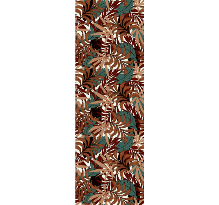 Abstract Botanical Mural leaf wallpaper - TenStickers