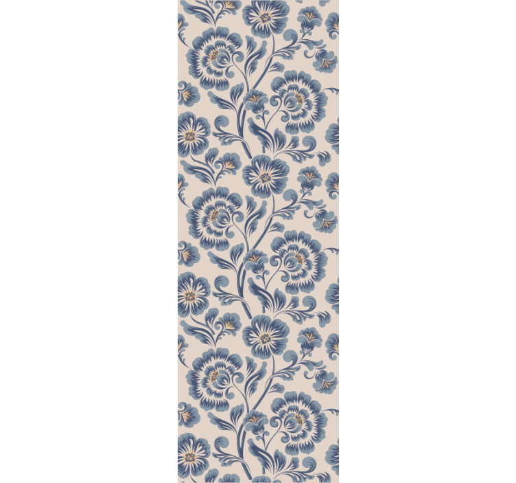 Floral Damask Elegance ornamental flower wallpaper - TenStickers