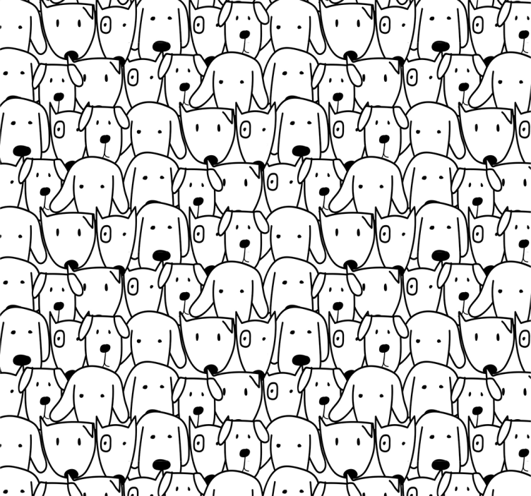 Canine Illustration dogs wallpaper - TenStickers