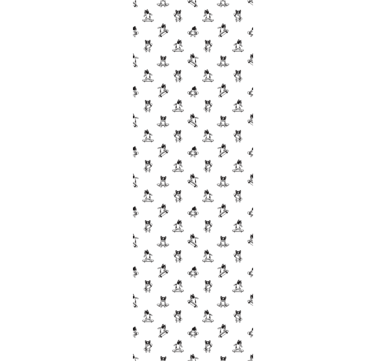 Bulldogs On Skateboard dogs wallpaper - TenStickers