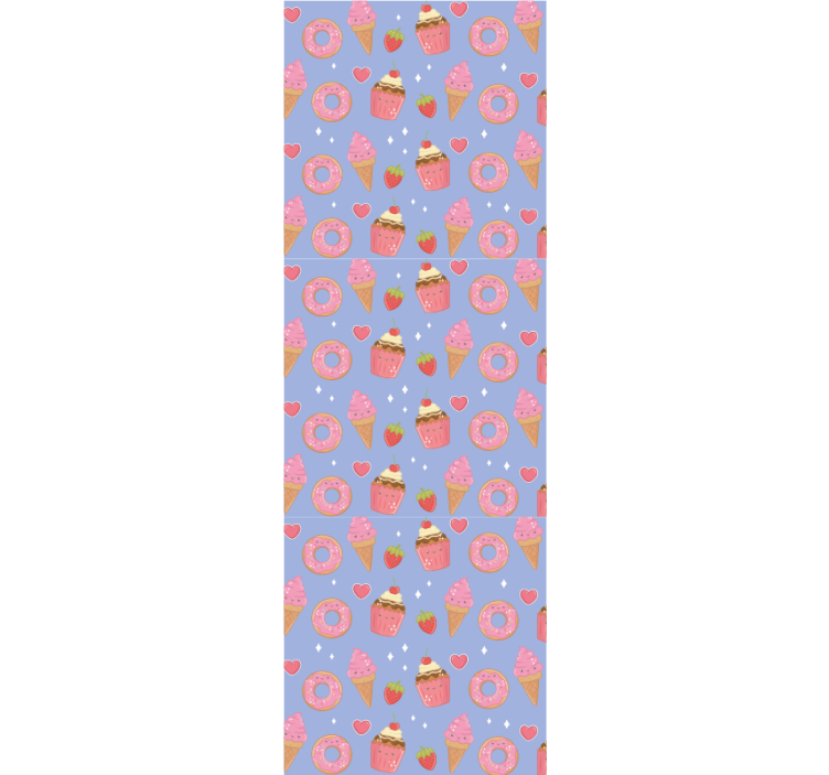 Sweet Dessert Pattern nursery wallpaper - TenStickers