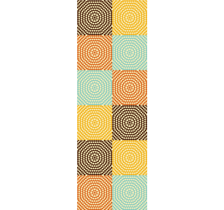Geometric Spiral Blocks geometric wallpaper - TenStickers