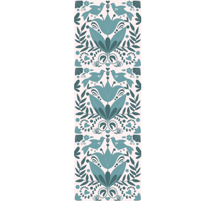 Floral Symmetry Patterns ornamental flower wallpaper - TenStickers