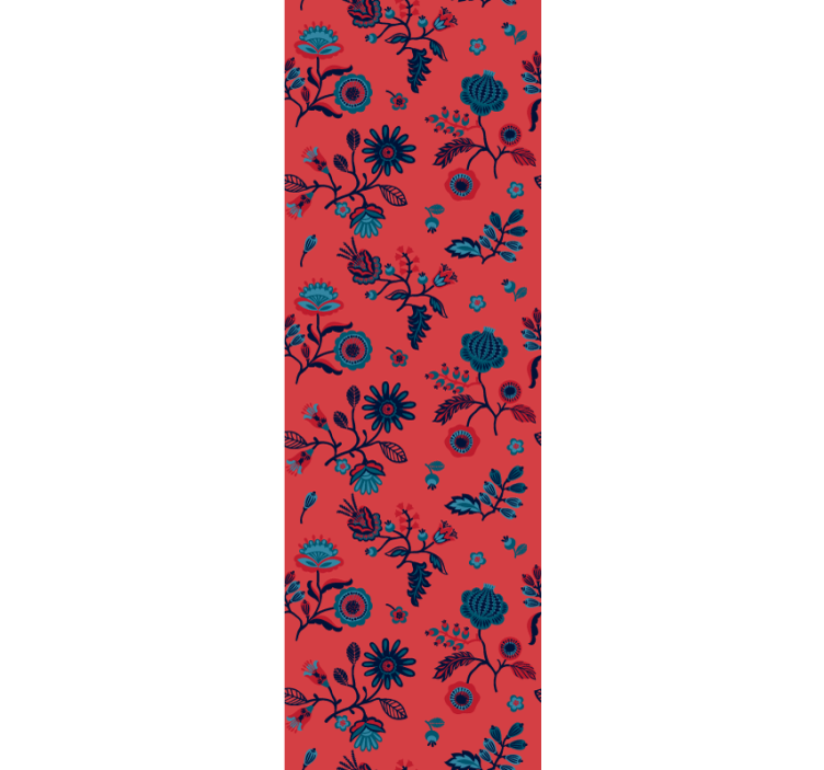 Floral Pattern Overlay ornamental flower wallpaper - TenStickers