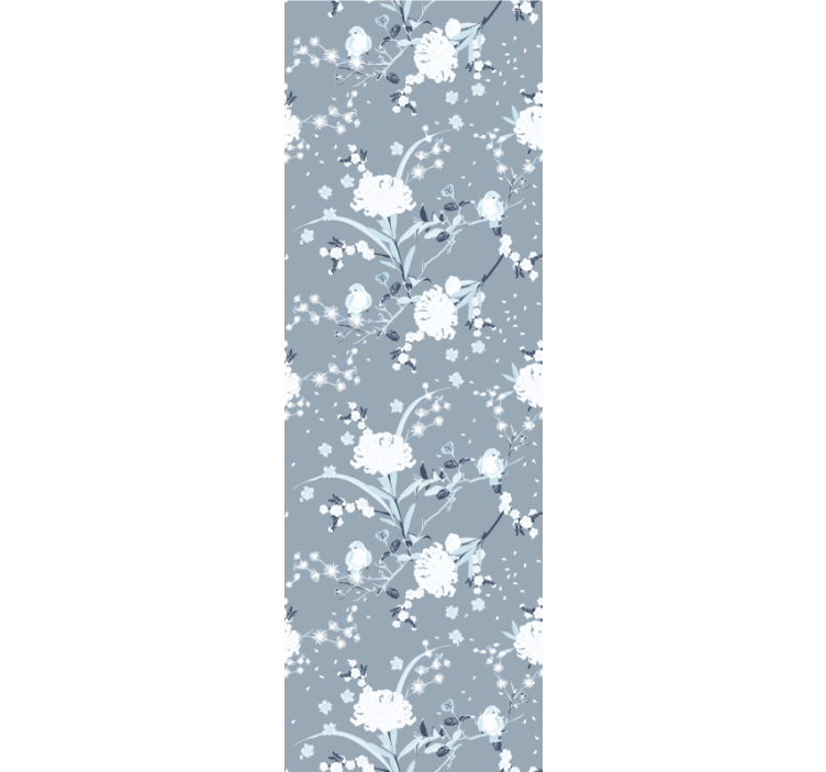 Grey delicate blooms master bedroom wallpaper - TenStickers
