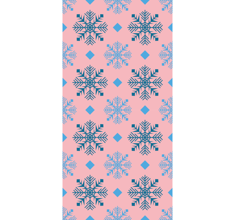 Geometric Snowflake Pattern christmas wallpaper - TenStickers