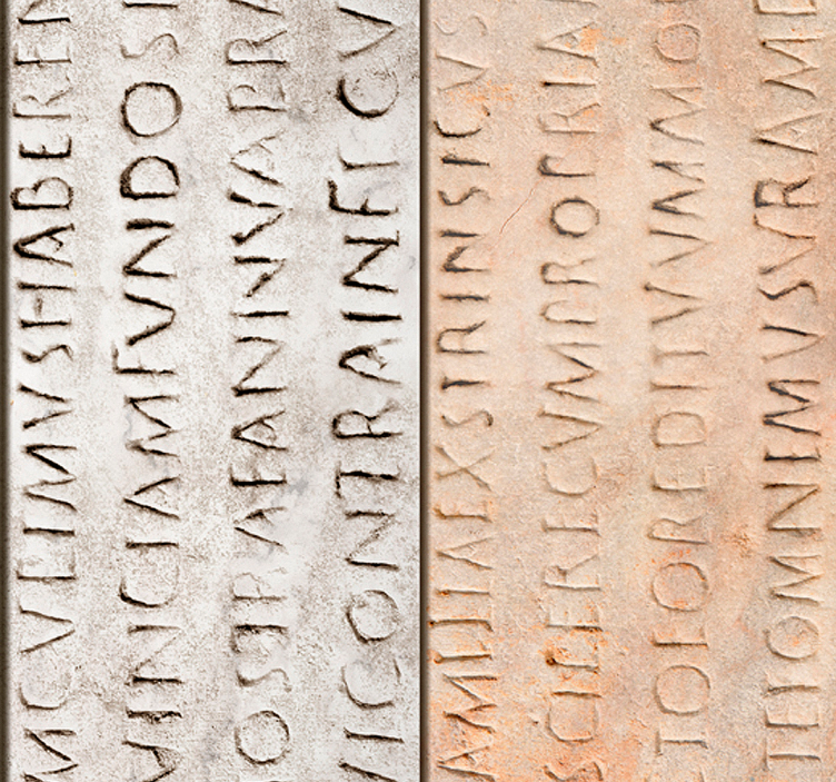 Textured Letter Relief alphabet wallpaper - TenStickers