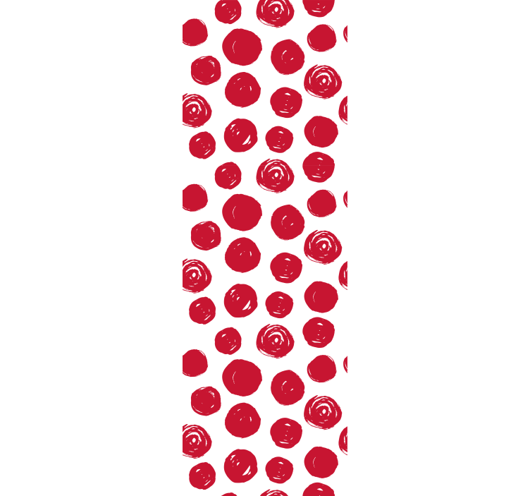 Big red polka dot pattern Childrens Wallpaper - TenStickers