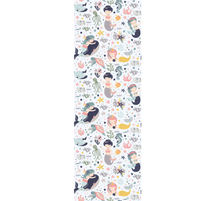 Mermaid Aquatic Friends nursery wallpaper - TenStickers