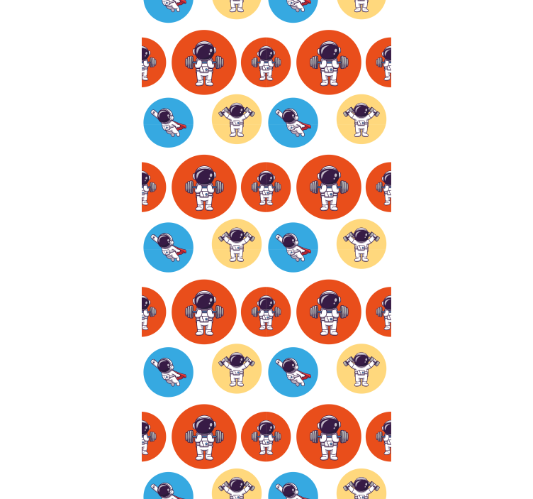 Astronaut Pattern Fun Kids wallpaper - TenStickers