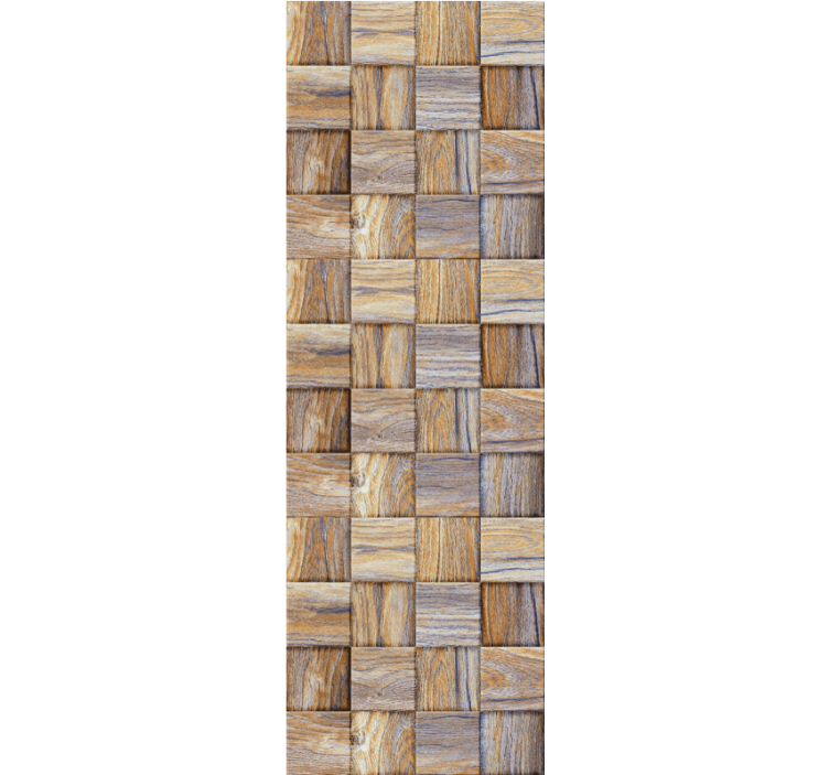 Interlaced Timber wood effect  wallpaper - TenStickers