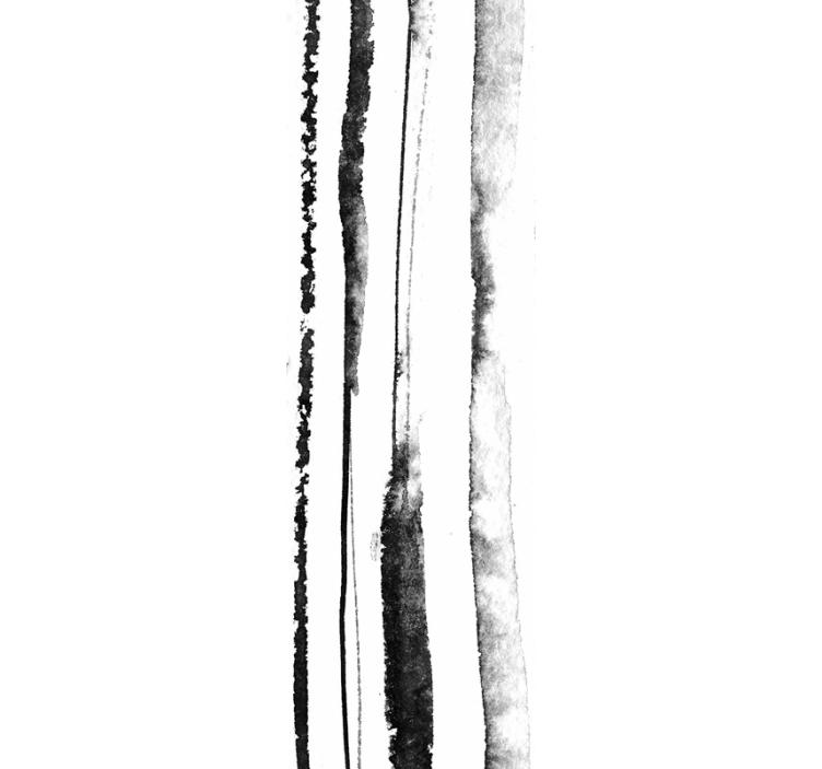 Organic black and white pattern vertical stripe wallpaper - TenStickers