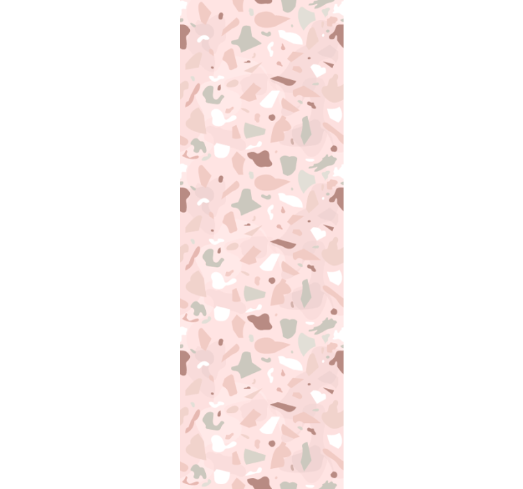 Pink shades terrazzo pattern wallpaper - TenStickers