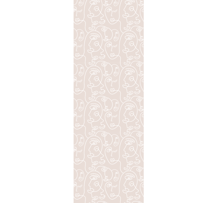 Abstract Face Patterns art wallpaper - TenStickers