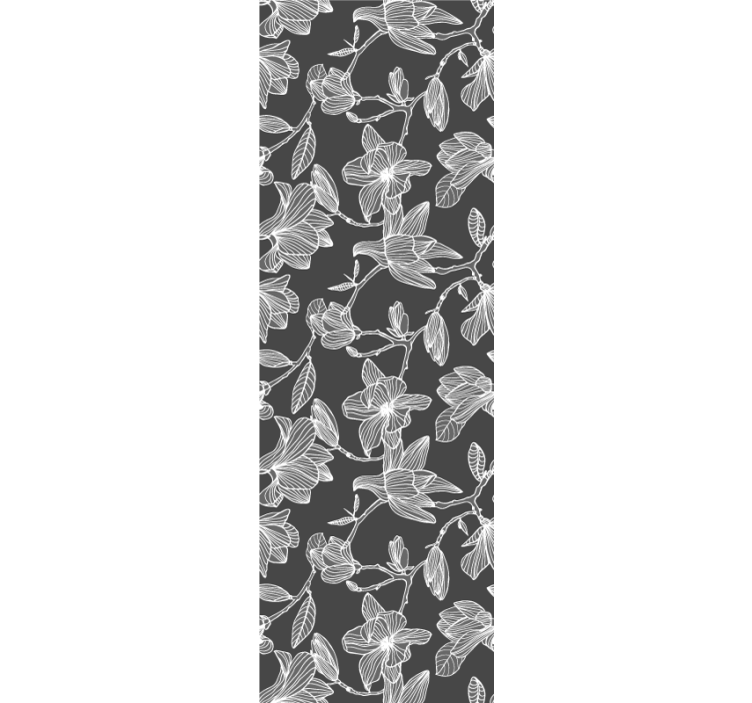 Brown blossom composition flower wallpaper - TenStickers