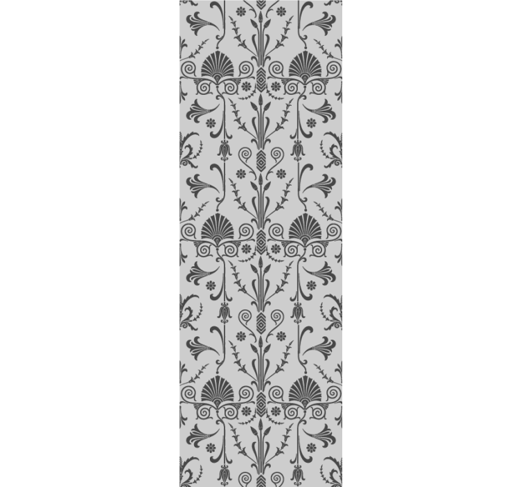 French Provincial gray floral pattern wallpaper - TenStickers