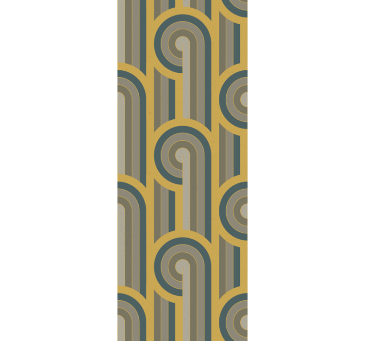 Curved Pattern Design geometric wallpaper - TenStickers