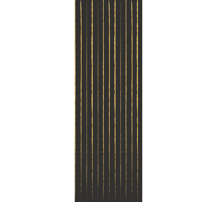 Golden and black pattern striped wallpaper - TenStickers