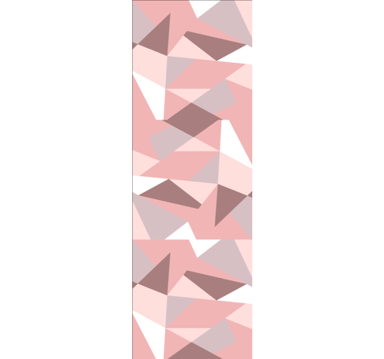Geometric wallpaper with textured pink patterns - TenStickers